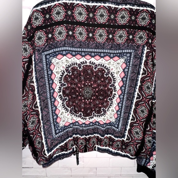 Cotton On Multicolor Women's Bomber Jacket Lightweight Unique Rare Find Size 8 - Picture 3 of 8